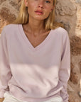Yaya Sweater with V-neck and ribbed trims