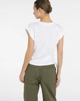 Top with short sleeves and adjustable cords