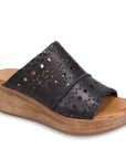 Wesley Wedge Sandal Black